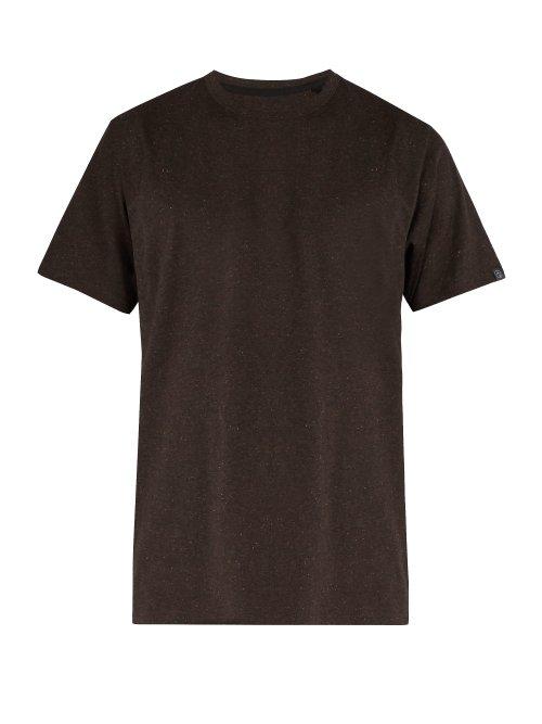 Matchesfashion.com Rag & Bone - James Speckled Cotton T Shirt - Mens - Dark Brown