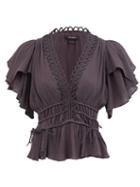 Matchesfashion.com Isabel Marant - Yemila Pliss-voile Top - Womens - Black