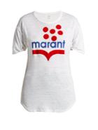 Isabel Marant Étoile Koldia Logo-print Slub-linen T-shirt