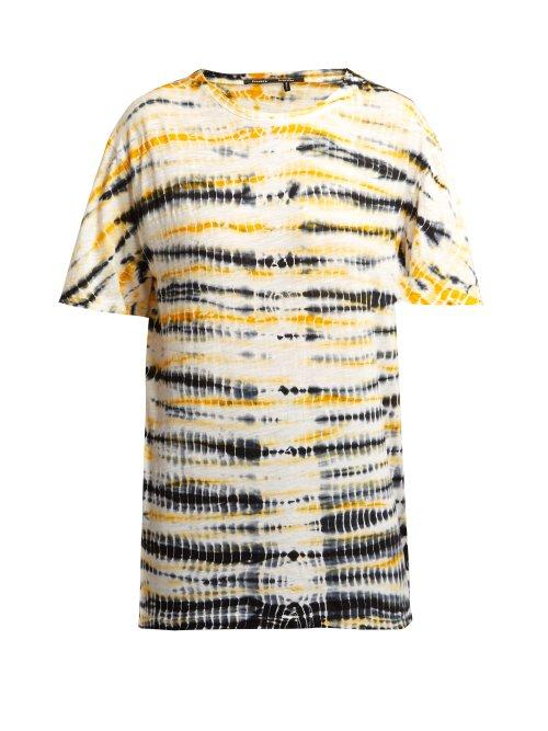 Matchesfashion.com Proenza Schouler - Tie Dye Cotton T Shirt - Womens - Black Yellow
