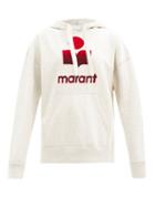 Matchesfashion.com Isabel Marant Toile - Mansel Logo-print Jersey Hooded Sweatshirt - Womens - Cream