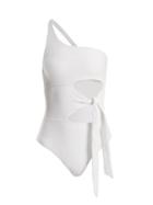 Matchesfashion.com Jade Swim - Collision One Shoulder Swimsuit - Womens - White
