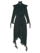 Vetements Ruffled-shoulder Polka-dot Print Crepe Dress