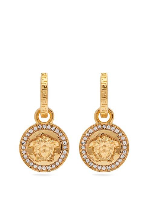 Matchesfashion.com Versace - Medusa Charm Pendant Earrings - Womens - Gold