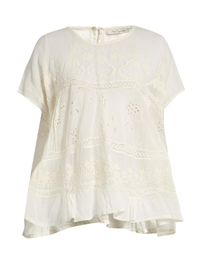 Mes Demoiselles Vicomte Broiderie-angalise Cotton Top