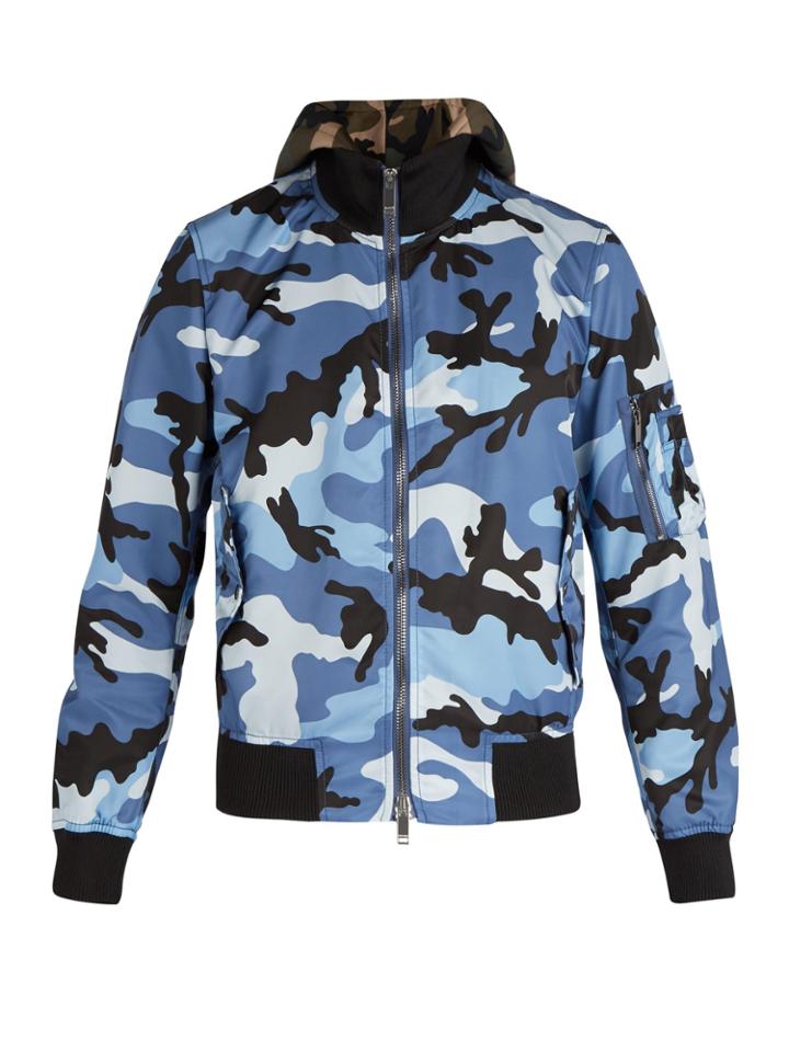 Valentino Camouflage Bomber Jacket