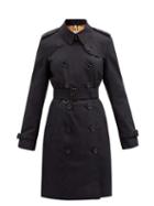 Matchesfashion.com Burberry - Chelsea Double-breasted Gabardine Trench Coat - Womens - Navy