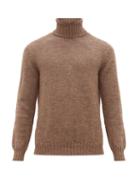 Matchesfashion.com De Bonne Facture - Roll Neck Wool And Alpaca Sweater - Mens - Light Brown