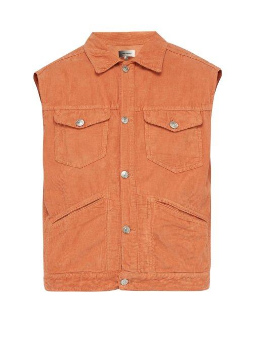 Matchesfashion.com Isabel Marant - Icare Cotton Corduroy Gilet - Mens - Brown