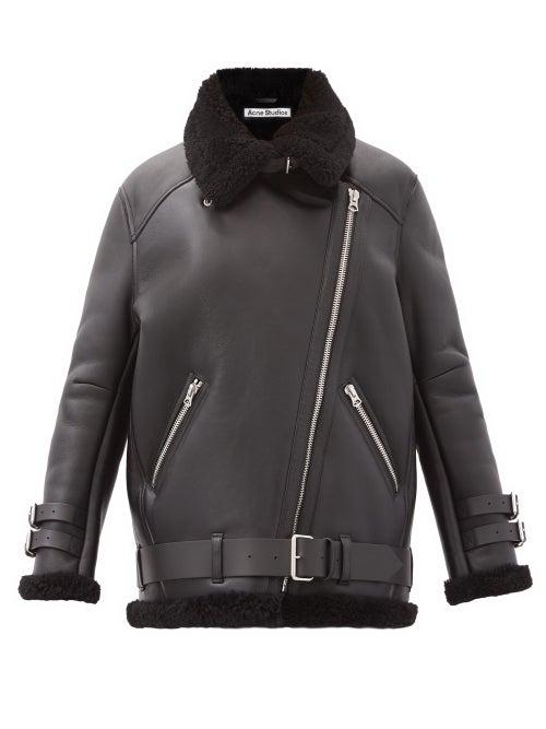 Matchesfashion.com Acne Studios - Velocite Shearling Jacket - Womens - Black
