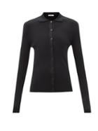 The Row - Dryan Buttoned Silk-knit Sweater - Womens - Black