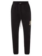 Amiri - Tiger Logo-print Cotton-jersey Track Pants - Mens - Black