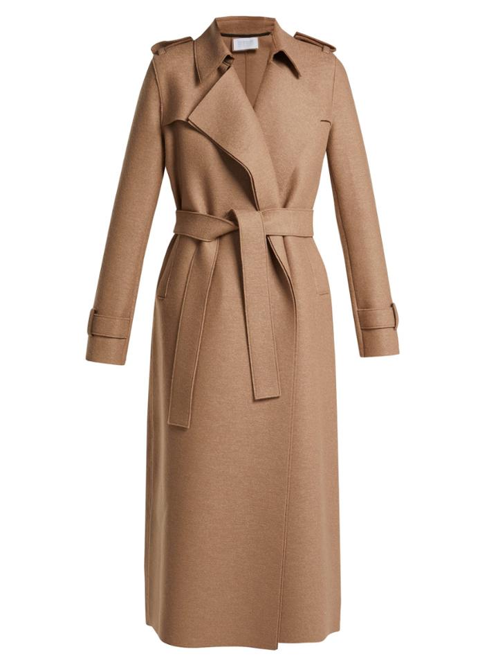 Harris Wharf London Layered Wool Trench Coat