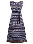 Issey Miyake Tribal-print Pleated Trapeze Dress