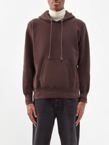 Auralee - Cotton-jersey Hoodie - Mens - Dark Brown