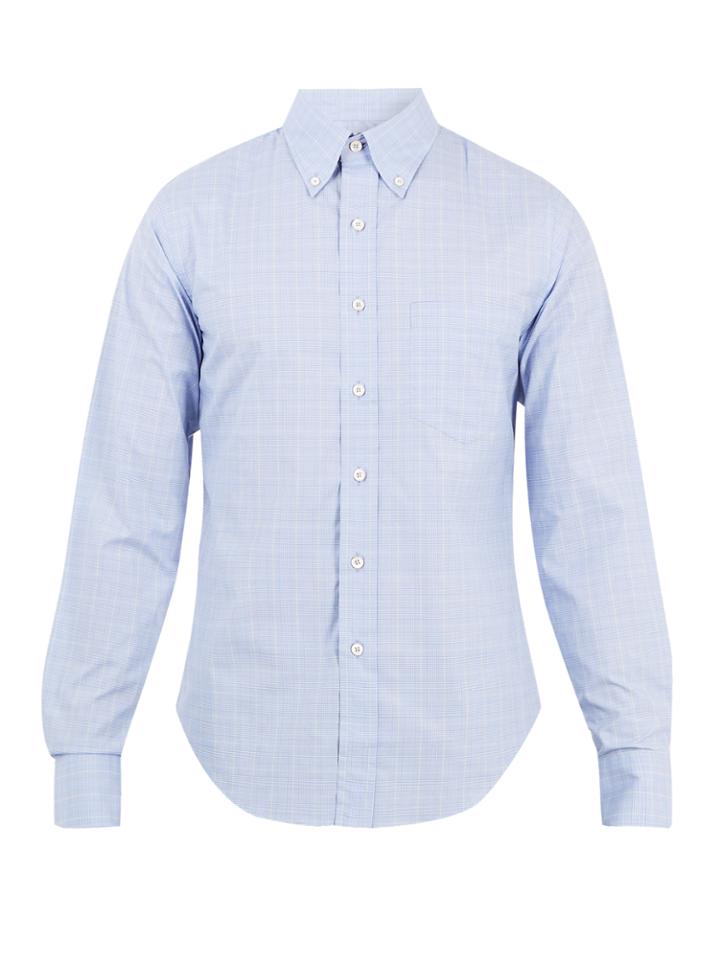 Prada Checked Cotton-poplin Shirt