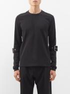 Maximilian Davis - Power Buckled Long-sleeved T-shirt - Mens - Black