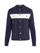 Valentino Contrast-panel Stretch-woven Jacket