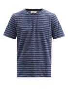 Matchesfashion.com Oliver Spencer - Conduit Striped Cotton-jersey T-shirt - Mens - Navy
