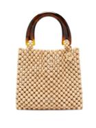Matchesfashion.com Rosantica By Michela Panero - Marv Wooden Beaded Bag - Womens - Beige Multi