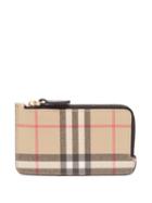 Burberry - Somerset Checked Leather-trim Cardholder - Womens - Beige Multi