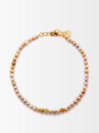 Anita Berisha - She Is Kind Pearl & 14kt Gold-plated Anklet - Womens - Gold Multi