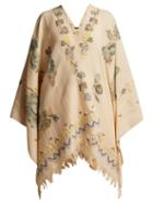 Matchesfashion.com Etro - Floral Fil Coup Wool Blend Shawl - Womens - Cream Multi