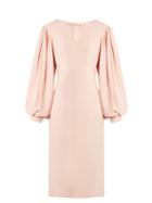 Osman Maddy Balloon-sleeved Crepe Midi Dress
