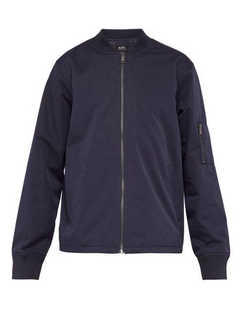 Matchesfashion.com A.p.c. - Greg Padded Cotton Blend Jacket - Mens - Navy