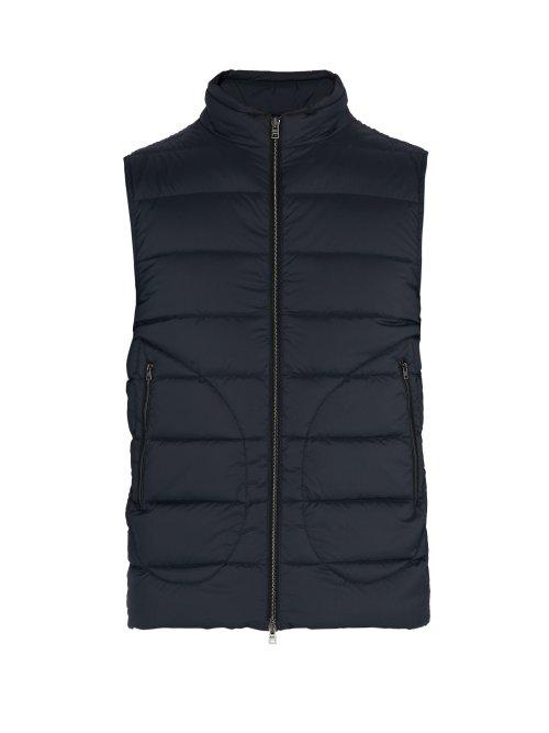 Matchesfashion.com Herno - Legend Quilted Down Gilet - Mens - Navy
