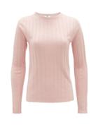 Matchesfashion.com Allude - Wide-rib Merino Wool Sweater - Womens - Light Pink