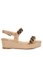 Christian Louboutin Bikee Deck Spike Suede 60mm Flatform Sandals