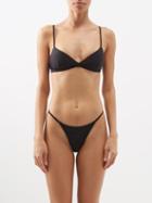Matteau - The Tri Crop Bikini Top - Womens - Black