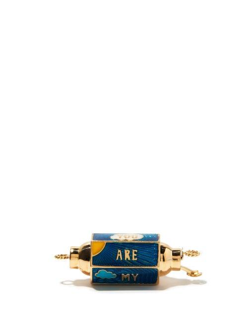 Matchesfashion.com Marie Lichtenberg - Lucky Star Cloud Diamond & 14kt Gold Charm - Womens - Blue Multi