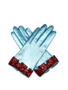 Gucci Sequinned-cuff Leather Gloves