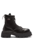 Matchesfashion.com Eytys - Michigan Raised-sole Leather Military Boots - Mens - Black