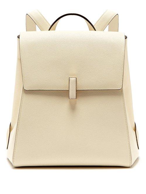 Matchesfashion.com Valextra - Iside Saffiano Leather Backpack - Womens - White