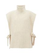 Matchesfashion.com See By Chlo - Side Tie Ribbed High Neck Sweater - Womens - Ivory