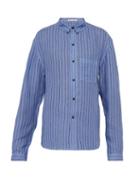 Matchesfashion.com Denis Colomb - Marcello Striped Slubbed Linen Shirt - Mens - Blue