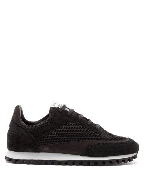 Comme Des Garons Comme Des Garons - X Spalwart Marathon Tempo Suede Trainers - Womens - Black