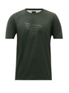 Pressio - Arahi Logo-print Technical-mesh Jersey T-shirt - Mens - Khaki