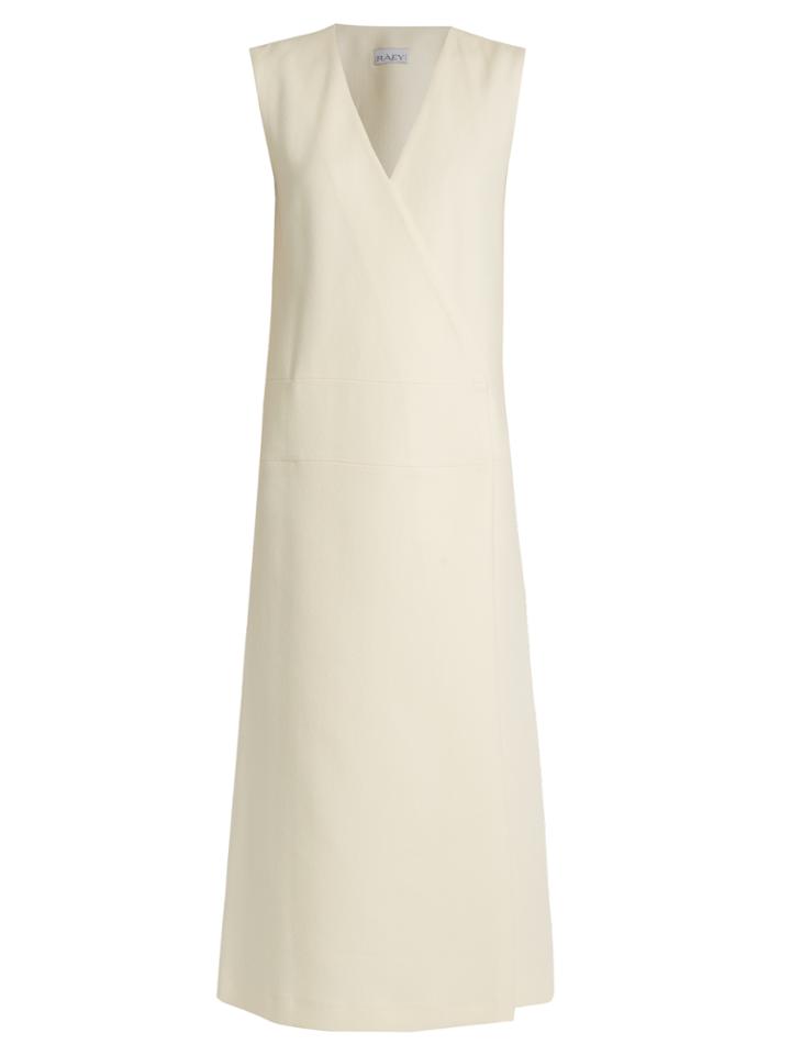 Raey Sleeveless Crepe Wrap Dress