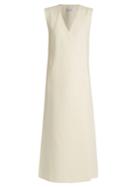 Raey Sleeveless Crepe Wrap Dress