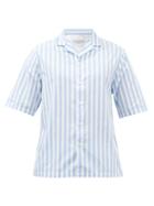 Officine Gnrale - Eren Striped Cotton-poplin Shirt - Mens - Blue Multi