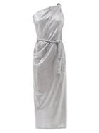 Dodo Bar Or - Alexa One-shoulder Sequinned-jersey Midi Dress - Womens - Silver