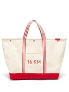 Matchesfashion.com Kilometre Paris - 16km Embroidered Canvas Tote Bag - Womens - White Multi
