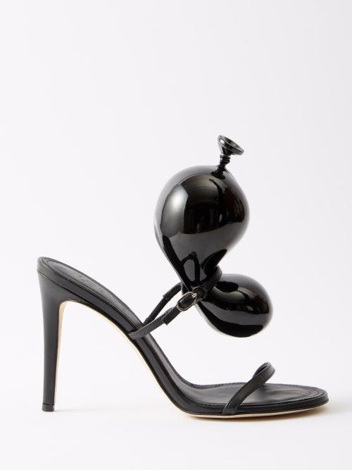 Loewe - Balloon 100 Leather Sandals - Womens - Black
