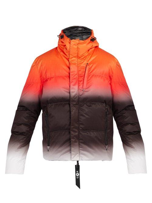 Matchesfashion.com Kru - Statos Reversible Down Filled Hooded Jacket - Mens - Orange Multi