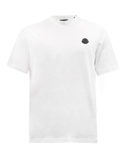 Moncler - Logo-patch Cotton-jersey T-shirt - Mens - White
