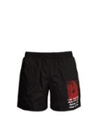 Matchesfashion.com Off-white - Mona Lisa Print Swim Shorts - Mens - Black
